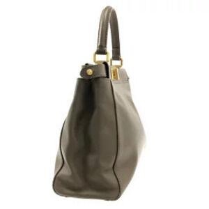 Fendi Peekaboo Iconic Handbag Dark Brown Leather